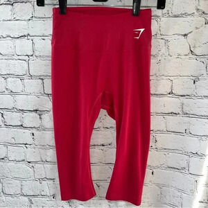 Gymshark Red Training Cropped Leggings‎ Size Small